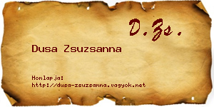 Dusa Zsuzsanna névjegykártya