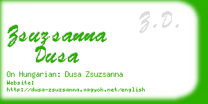 zsuzsanna dusa business card